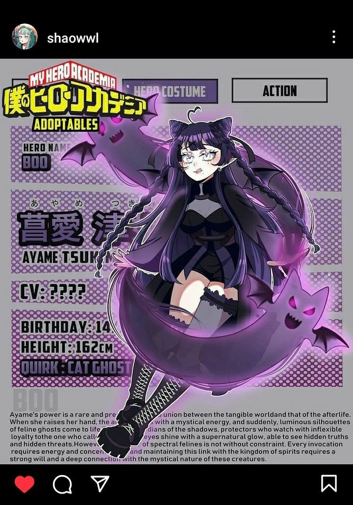 an anime character with purple hair and black clothes, sitting on a round object in front of