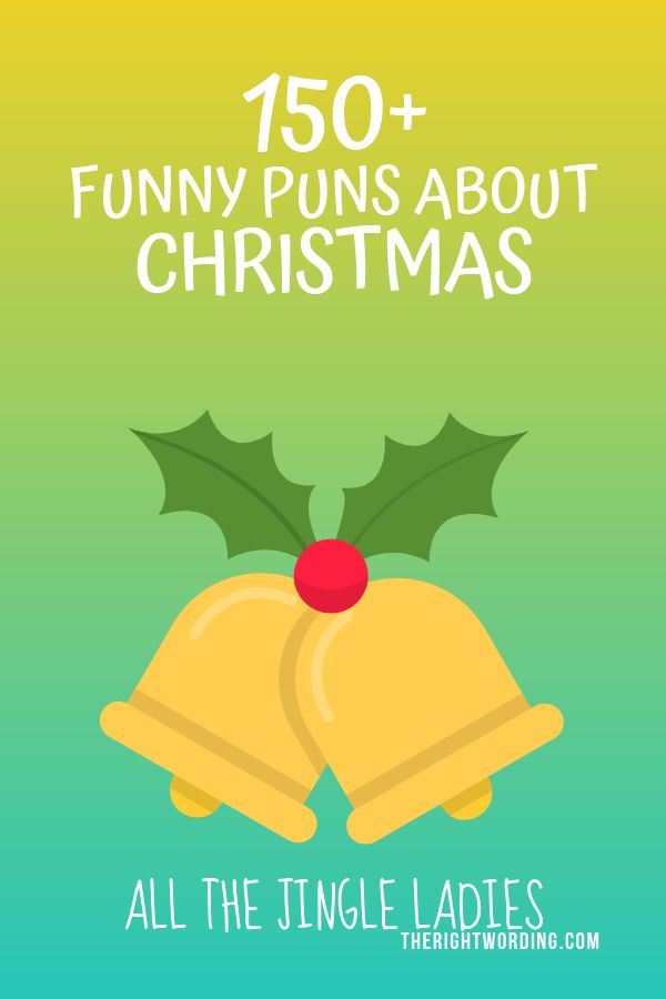 a christmas card with the words funny puns about christmas