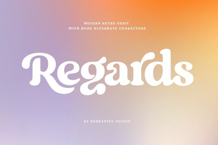 the word regadds is written in white on a blurred purple and orange background