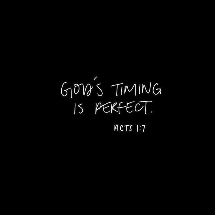 a black background with the words god's timing is perfect