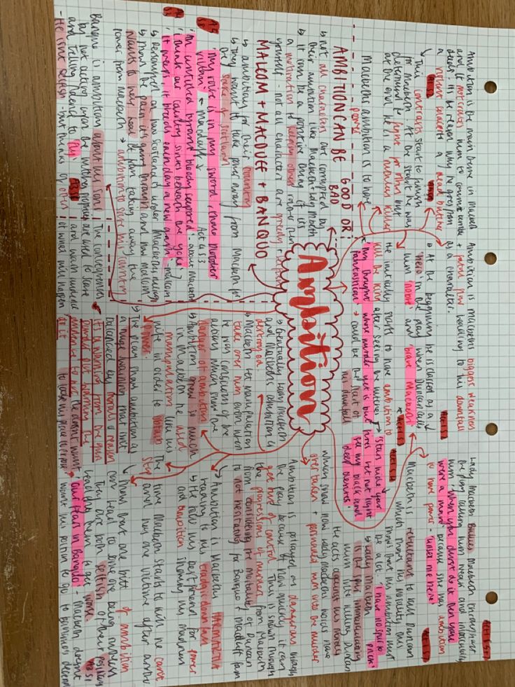 a piece of paper that has some writing on it with red and pink marker marks