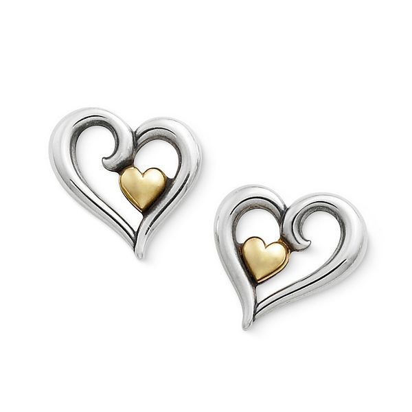 Joy of My Heart Ear Posts #JamesAvery James Avery Earrings, Silver And Gold Earrings, James Avery Rings, James Avery Jewelry, Heart Keyring, Mens Silver Necklace, Artisan Earrings, James Avery, Heart Studs