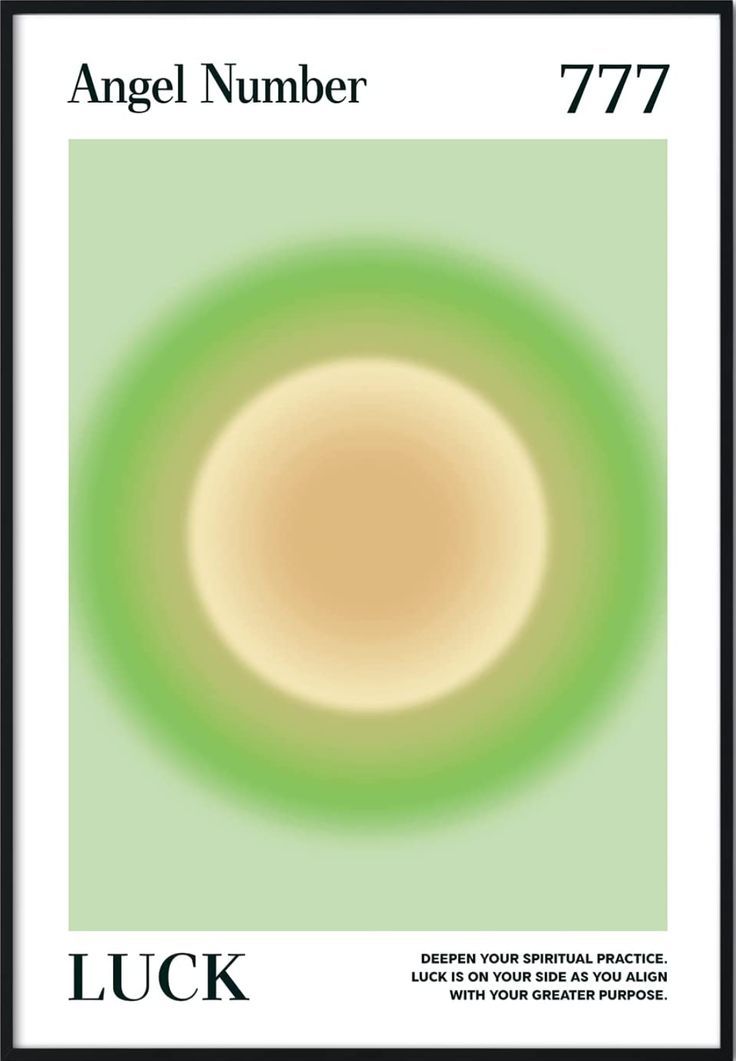 an image of a green and white circle with the words luck in black on it