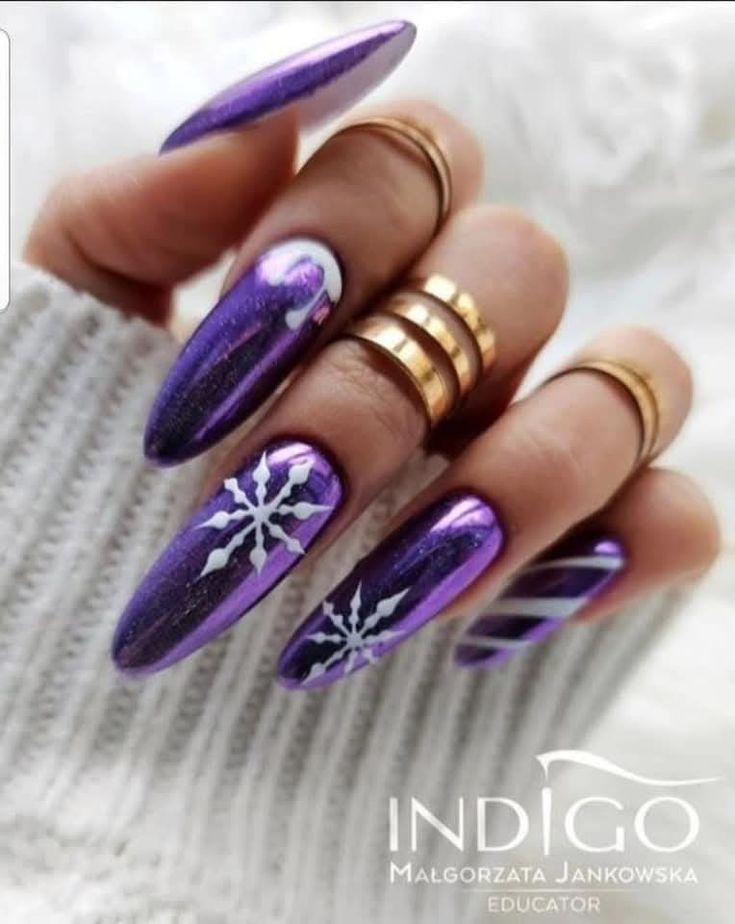 Manicure Nail Art, Nails Winter, Nails Manicure, Nails Inspo, Purple Nails, Mani Pedi, Holiday Nails, Nail Manicure, Winter Nails