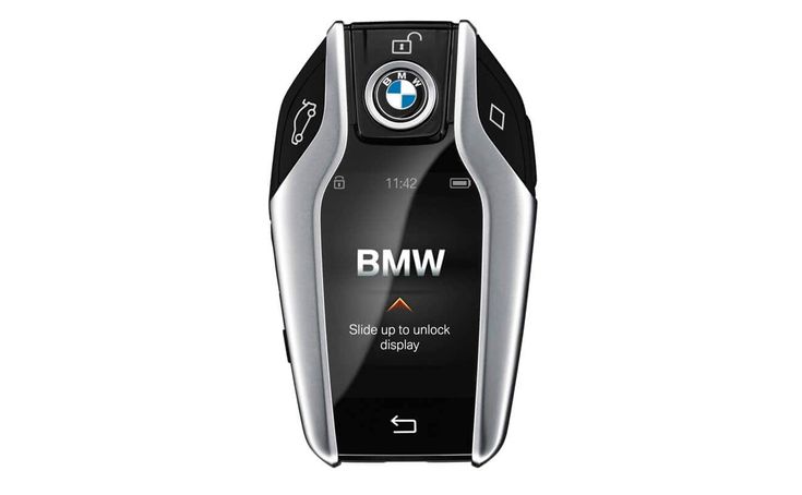 the bmw remote control is shown in this image