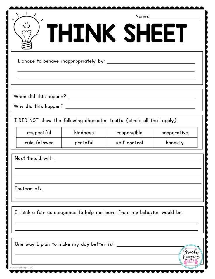 a printable worksheet with the words think sheet in black and white on it