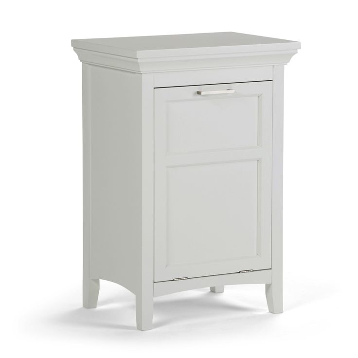 a white cabinet with an open door on the bottom and one drawer at the top