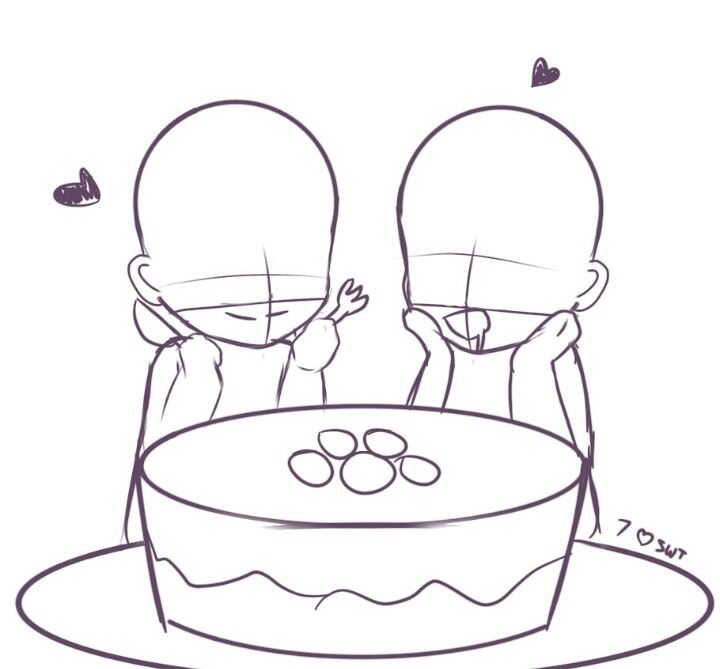 two people sitting at a table with a cake in front of them and butterflies flying around