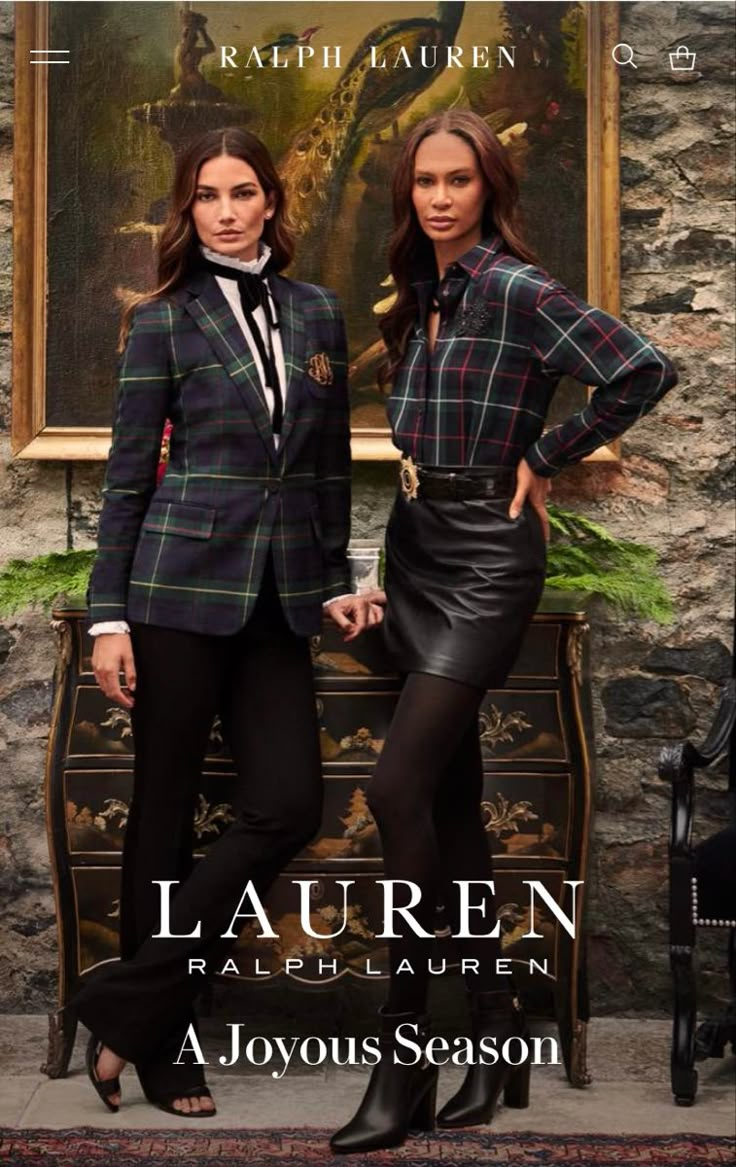 Ralph Lauren Family Photoshoot, Ralph Lauren Outfits Women, Ralph Lauren Style Women, Ralph Lauren Photoshoot, Ralph Lauren Campaign, Ralph Lauren Holiday, Ralph Lauren Christmas, Plaid Blazer Outfit, Ralph Lauren Aesthetic