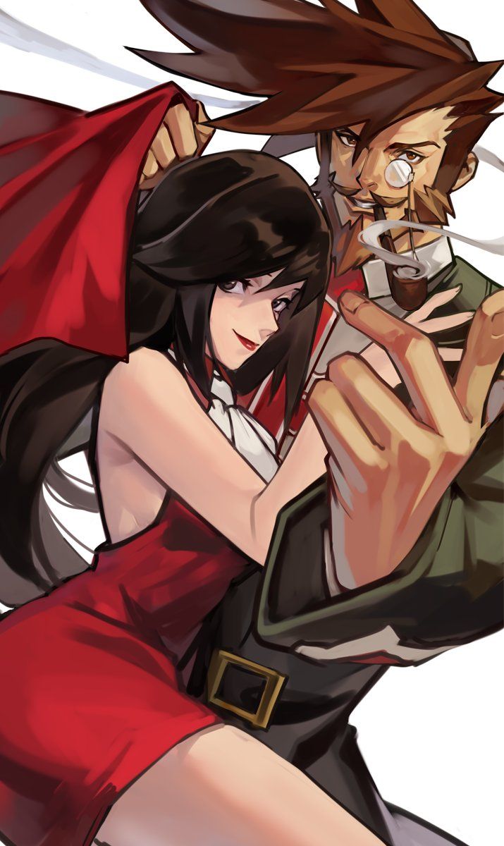 Slayer and wife 
Guilty Gear 
fighting games Slayer Guilty Gear Strive, Slayer Guilty Gear Fanart, Slayer And Sharon Guilty Gear, Slayer Guilty Gear, Robo Ky, Guilty Gear Art, Drawing Men, Darkest Dungeon, Gear Art