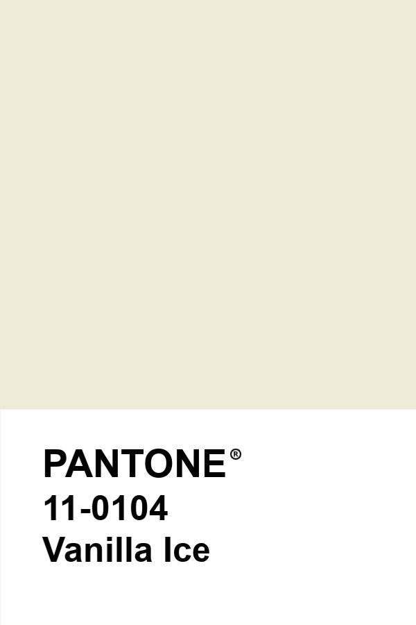 the pantone 11 - 0104 vanilla ice color is shown in this image