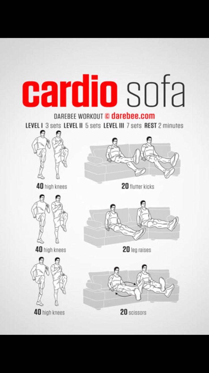 the instructions for cardio softa are shown in red and black on a white background