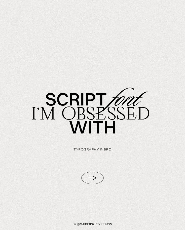 the words script that i'm obsessed with are in black and white