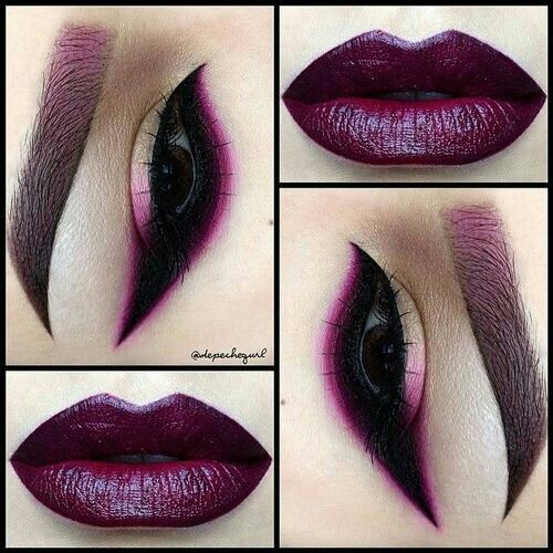 Dark Berry Lipstick, Ombre Lip, Berry Lipstick, Purple Lips, Painted Ladies, Gothic Makeup, Red Ombre, Makati, Gorgeous Makeup