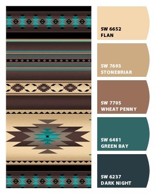 the color scheme for an area rug