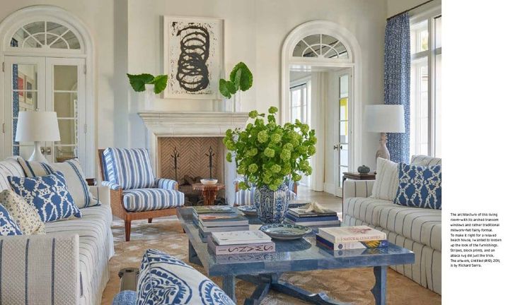 a living room filled with furniture and a fire place in the middle of a room