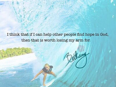 a woman riding a wave on top of a surfboard in the ocean with a quote