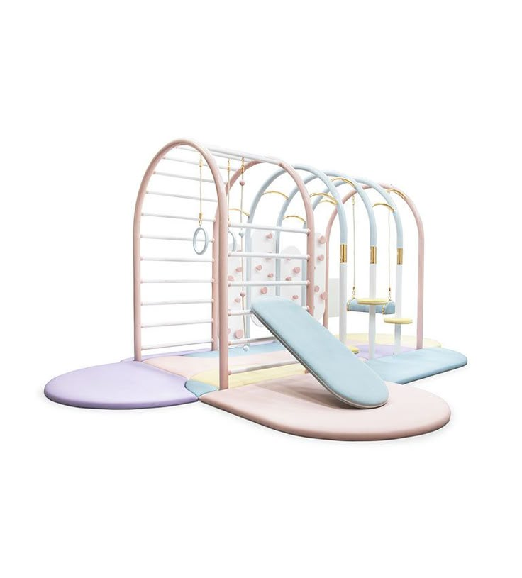 the play set is designed to look like it could be used as a child's playground