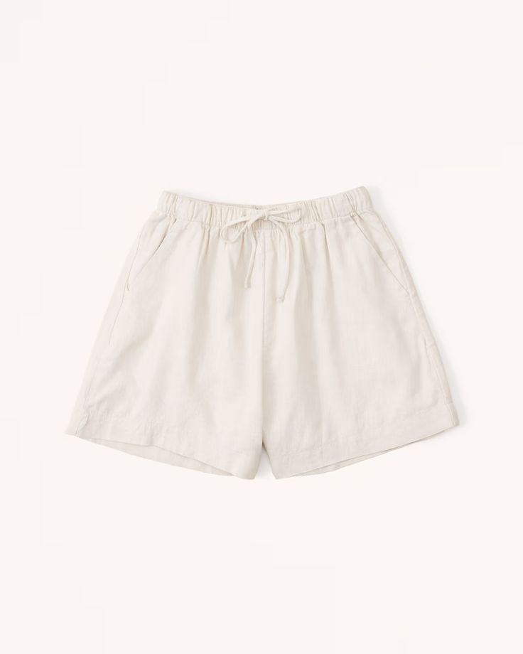 Women's Linen-Blend Pull-On Short | Women's Bottoms | Abercrombie.com Mid Size Outfits, Cruise Outfits, Summer Capsule Wardrobe, Linen Casual, Dress Shoes Womens, Linen Shorts, Casual Denim, Linen Women, New Wardrobe