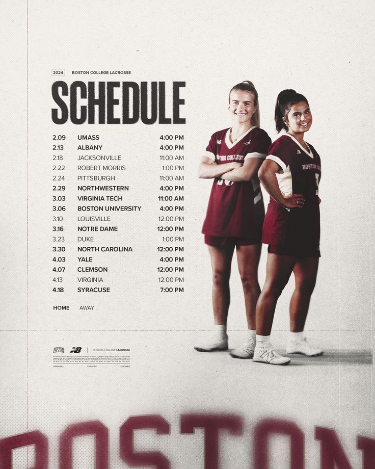 two girls in maroon uniforms standing next to each other with their arms crossed and the words schedule written below them