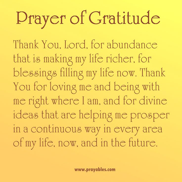 a poem written in brown ink on yellow paper with the words, prayer of gratitude