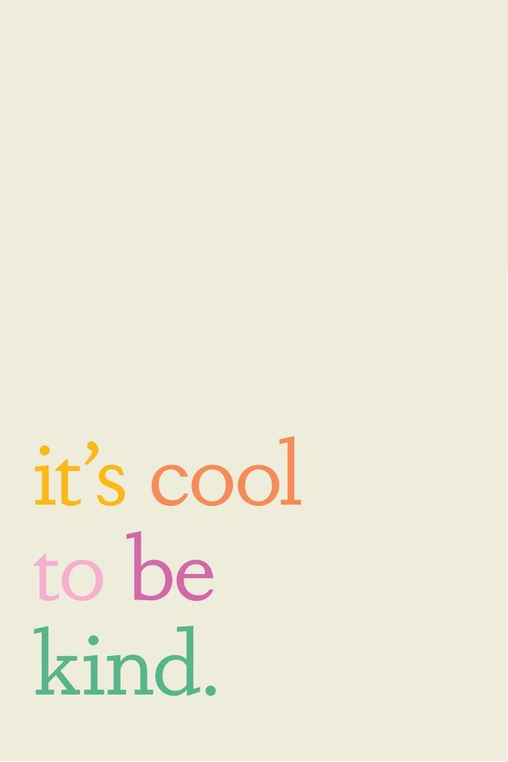 it's cool to be kind poster with the words, it's cool to be kind