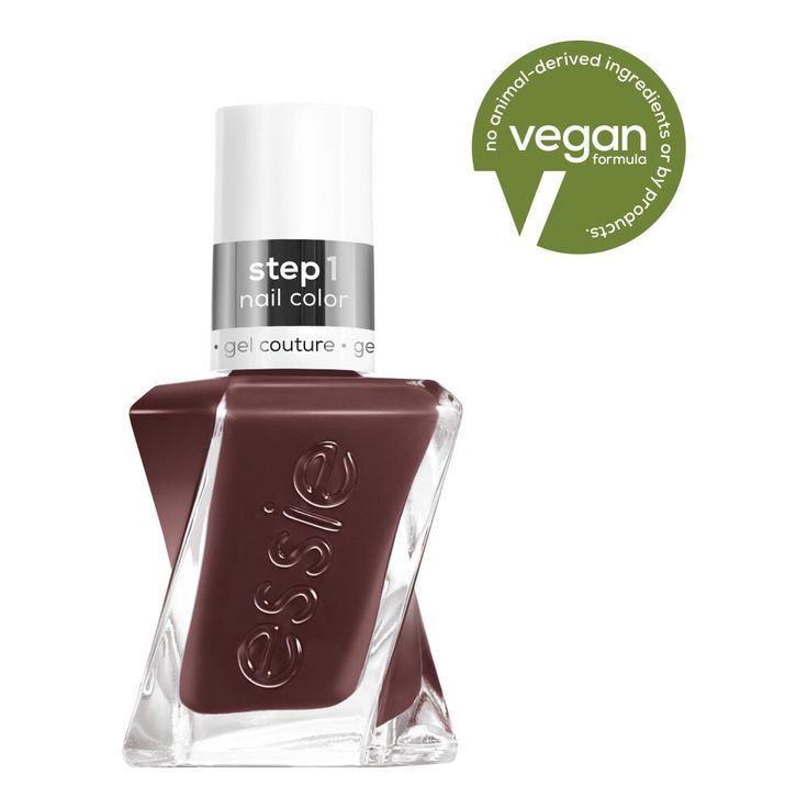 gel couture by essie up to 15 days of gel-like wear.* 2-easy steps; no UV lamp needed. *reapplication of top coat at day 7. easy application & removal. Gel Couture by Essie gel-like nail polish, vegan, brown, all checked out, 0.46 fl oz; gel couture by essie all checked out - a raisin-brown longwear, vegan nail polish with purple and blue undertones gel couture by essie, a gel that can handle it all; in just two steps, up to 15 days of gel-like wear, no UV lamp needed; reapplication of top coat Essie Top Coat, Couture Nails, Essie Gel Couture, Long Lasting Nail Polish, Essie Gel, Gel Couture, Vegan Nail Polish, Uv Lamp, Day 7