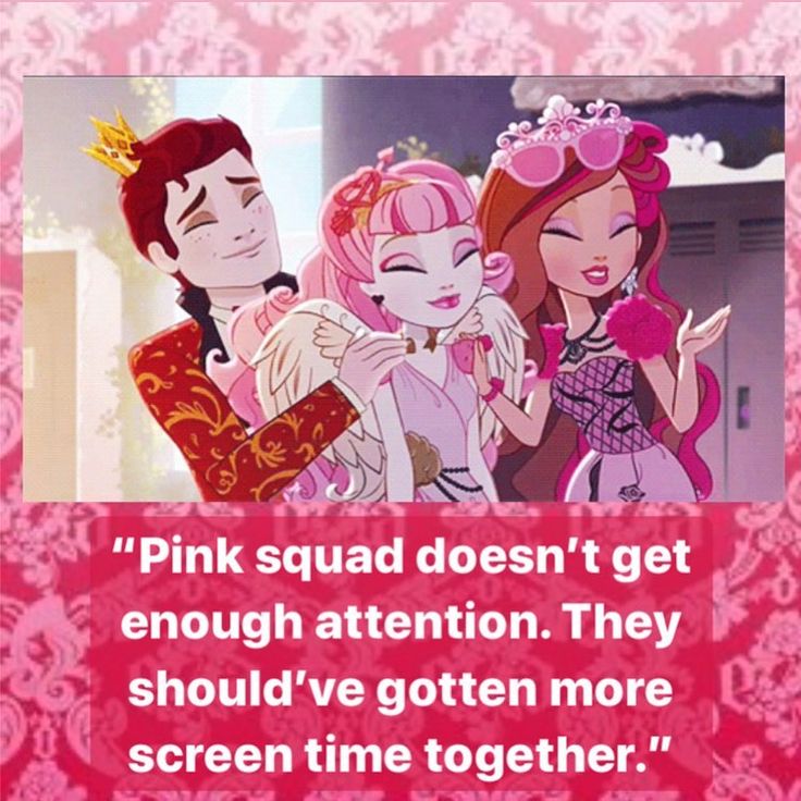 pink squad doesn't get enough attention they should shouldn't even have time together