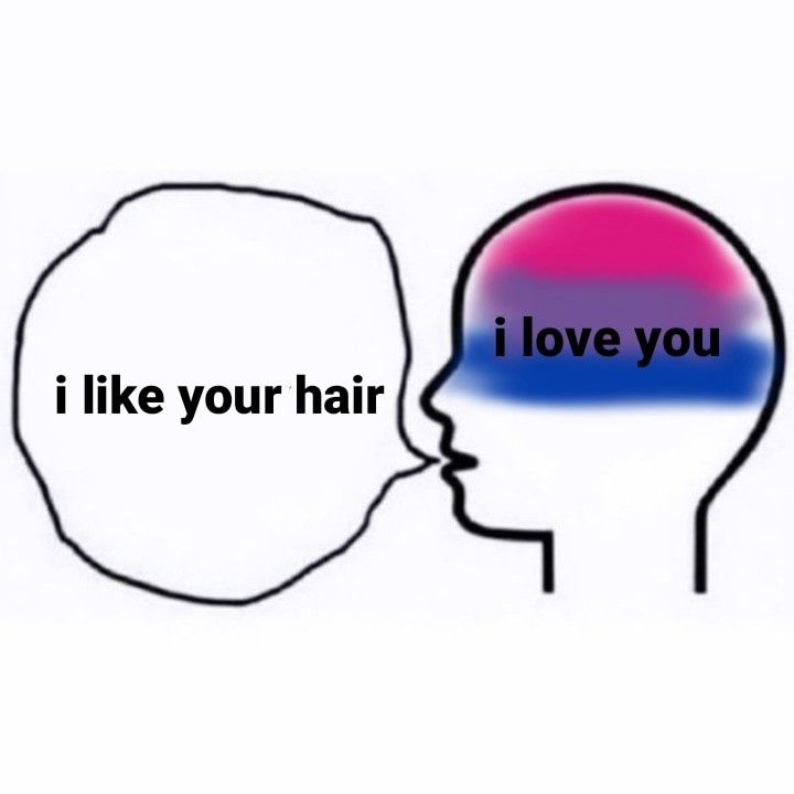 the words i like your hair are written in blue, pink and purple on top of an image of a man's head