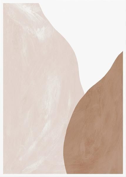 an abstract painting with brown and beige colors