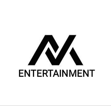 the logo for an entertainment company that has been designed to look like it is in black and