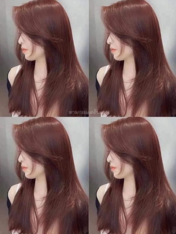 Runway Ready  & social media marketing Korean Dyed Hair, Korean Hair Dye, Strawberry Brown Hair, Chocolate Cherry Hair Color, Office Film, Qi Qi, Beige Hair, Korean Hair Color, Pretty Hair Color