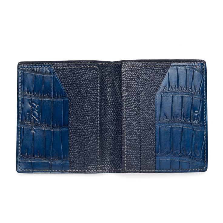 Pre-owned Custom Made - F.O Monogram inside Blue Color Crocodile Leather 4 card slots and 2 bill compartments Included G Lancelot Pouch Skin from HCP (Hermes cuir precieux) Closed: 3.25" Width x 3.7/8" High Open: 6.5/8" Width x 3.7/8" High This product is located in our EU warehouse. THIS ITEM CAN BE RETURNED FOR STORE CREDIT ONLY! We do not ship this item outside the European Union. Blue Formal Wallets With Rfid Blocking, Blue Rfid Blocking Wallets For Formal Occasions, Formal Blue Wallets With Rfid Blocking, Blue Bifold Card Holder For Formal Occasions, Blue Rectangular Wallets For Formal Occasions, Formal Blue Wallet With Card Slots, Blue Trifold Wallet For Business With Interior Card Slots, Formal Blue Bifold Card Holder, Business Wallet With Rfid Blocking In Blue