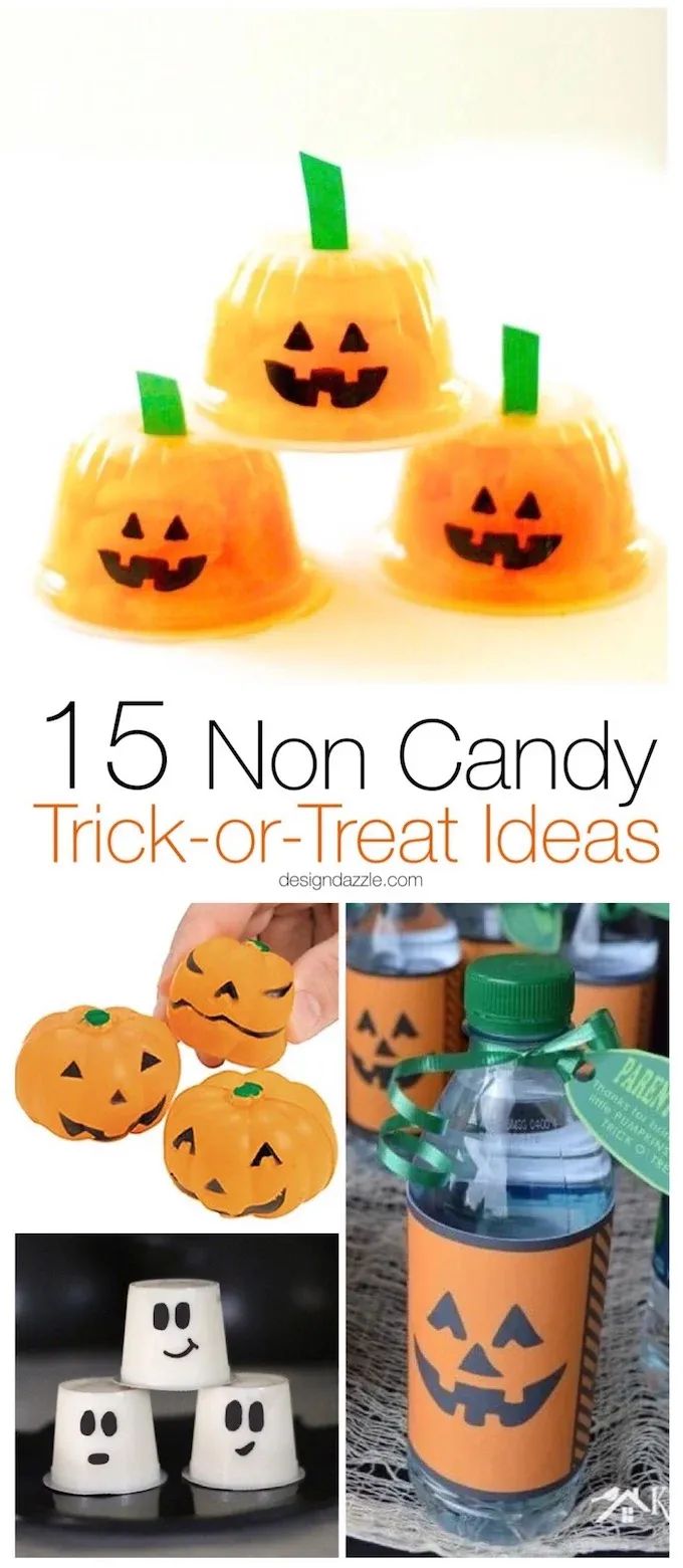 pumpkins and jack - o'- lanterns are featured in this halloween treat idea