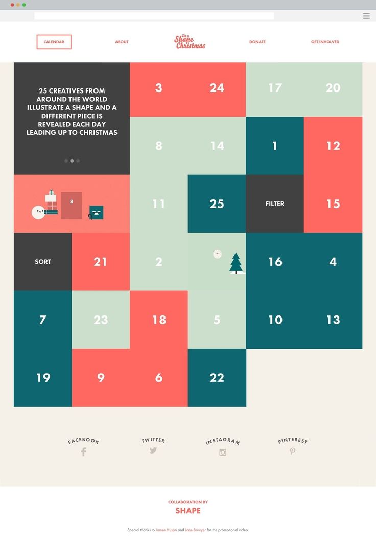 a calendar with different colors and numbers on the front, side and back of it