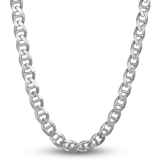 Versatile and stylish, angular mariner chain links join together to form this handsome 10.9mm men's necklace. Crafted in sterling silver, the 24-inch chain secures in place with a lobster clasp. Rare Coins Worth Money, Jared The Galleria Of Jewelry, Chocolate Diamonds, Unique Gifts For Him, Le Vian, Coins Worth Money, Chain Links, Men's Bracelet, Unique Jewelry Designs