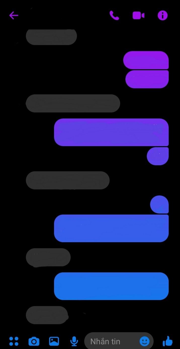 an image of a cell phone screen with different colors