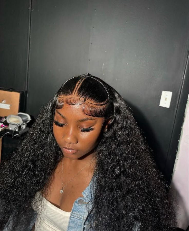 Hair Appointment Outfit Black Women, Buss Down Wig, Hair Appointment Outfit, Appointment Outfit, Black Hair Curly, Curly Hair Cut, Lace Wigs Styles, Wet And Wavy Hair, Curly Lace Wig