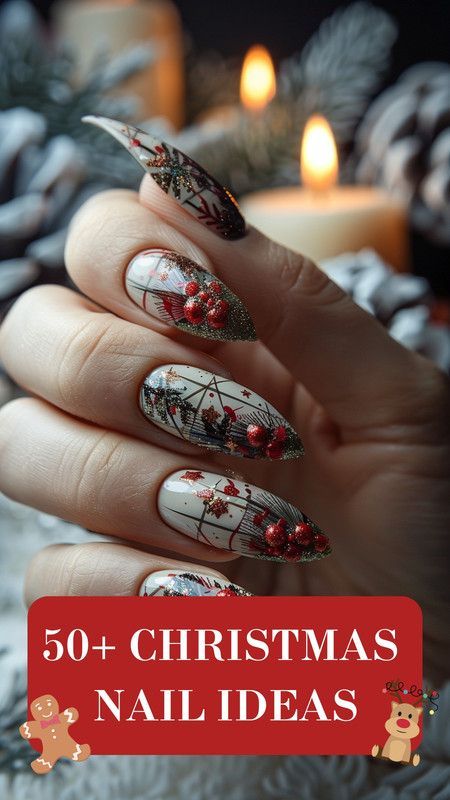 #nails #nailart #nailsofinstagram #manicure #nailsoftheday #gelnails #beauty #nail #nailsart #naildesign #nailsdesign #nailtech #nailsnailsnails #acrylicnails #nailsonfleek #nailstagram #naildesigns #u #nailartist #instanails #nailstyle #nailinspo #nailpolish #inspire #gelpolish Art Noel, New Nail Trends, Christmas Gel, Red Christmas Nails, Cute Christmas Nails, Christmas Nails Easy, Christmas Gel Nails, Classy Christmas, Painted Nail Art