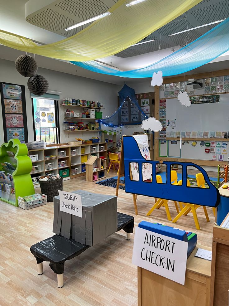 the children's playroom is clean and ready for their parents to come home