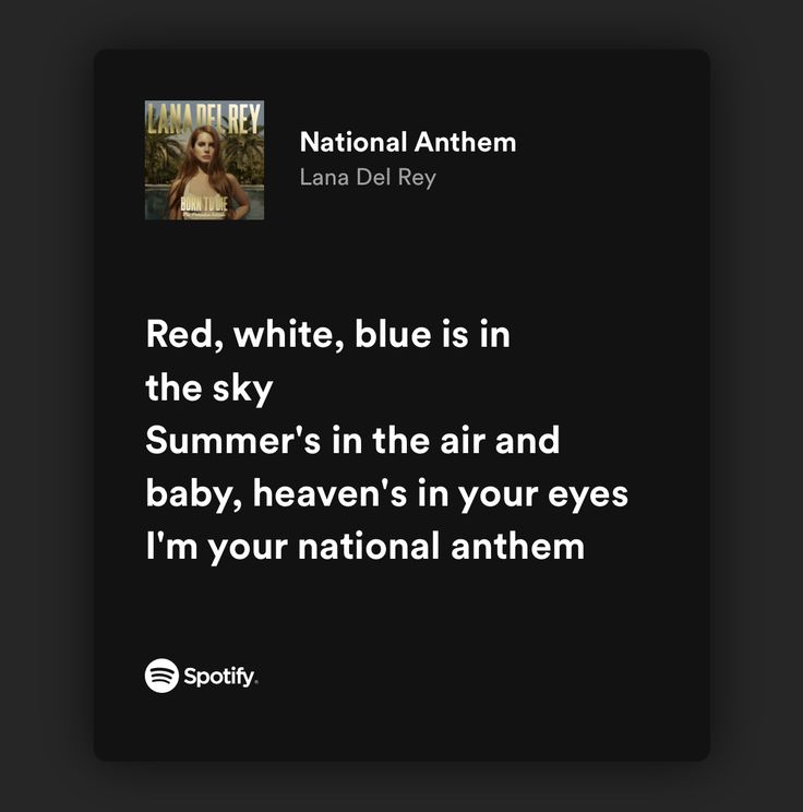 a black and white photo with the quote red, white, blue is in the sky summer's in the air and baby, heaven's in your eyes i'm'm'm '