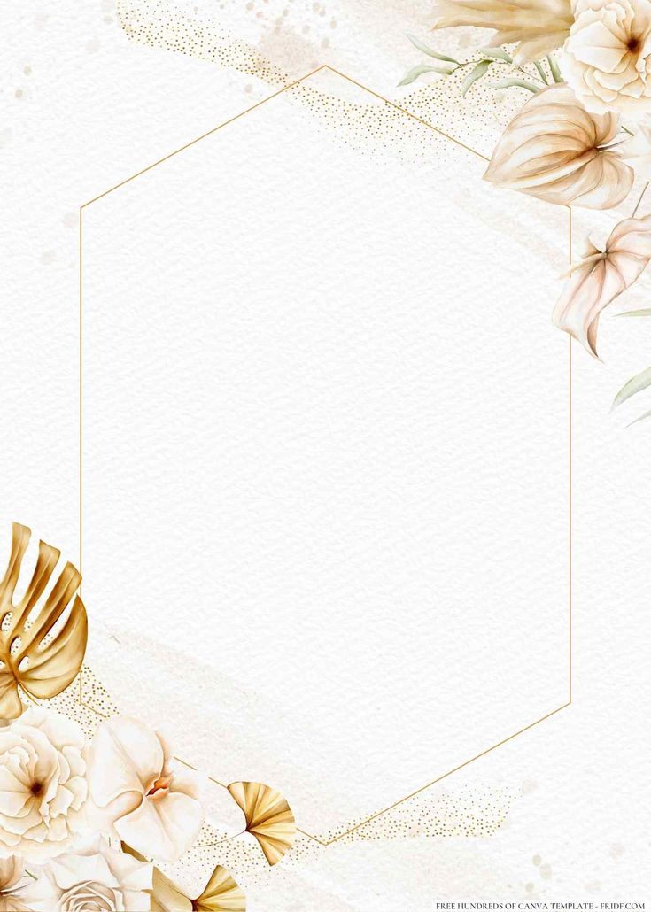 an abstract floral background with gold and white flowers in the corner, on top of a beige