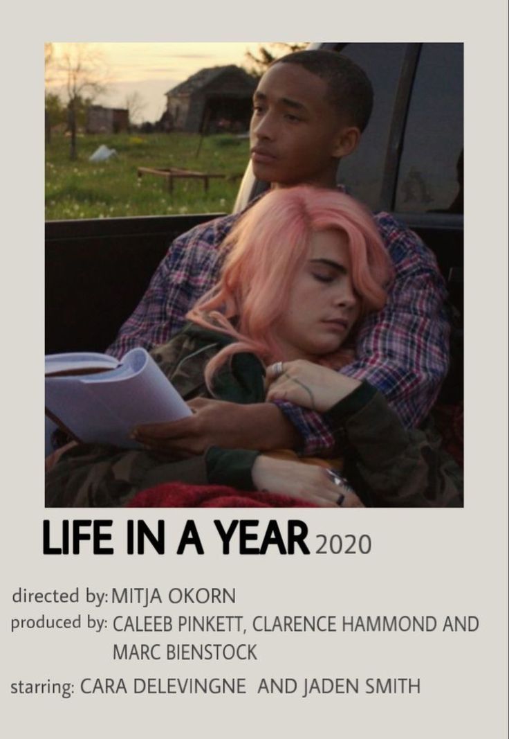 the poster for life in a year with an image of a woman sitting next to a man