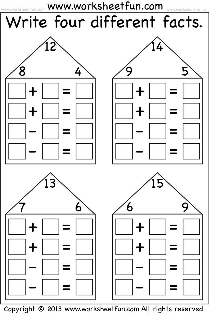 four different fractions worksheet for kids to practice addition skills and subtraction