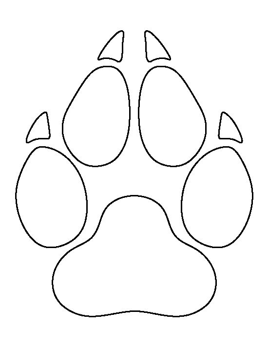 an animal paw printable on a white background