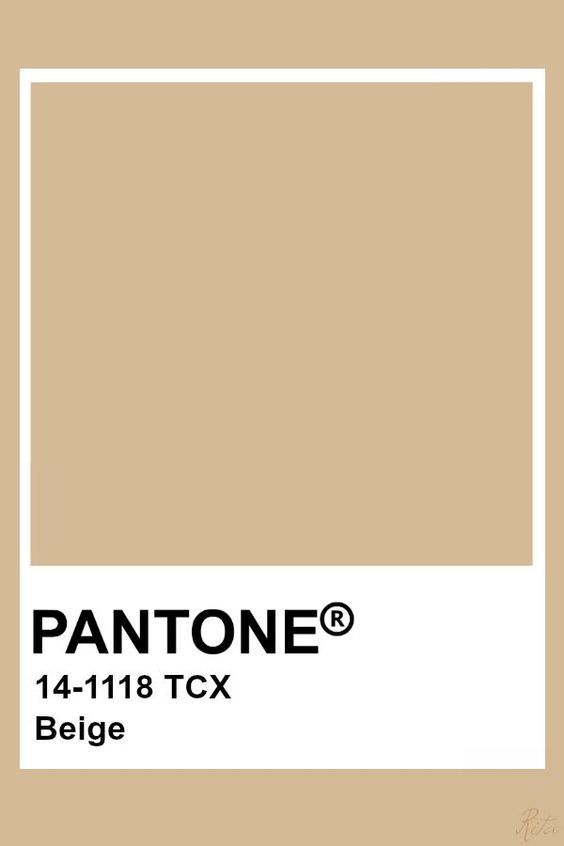 the pantone paint color is shown in beige