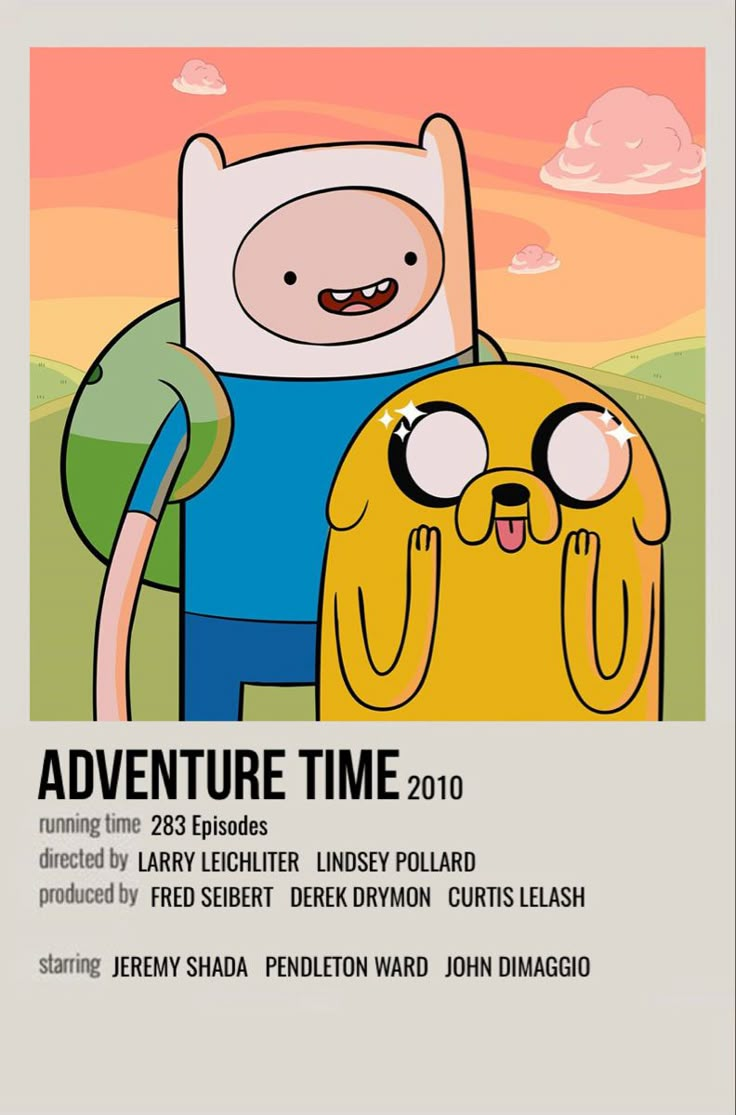 adventure time movie poster with finn and finn