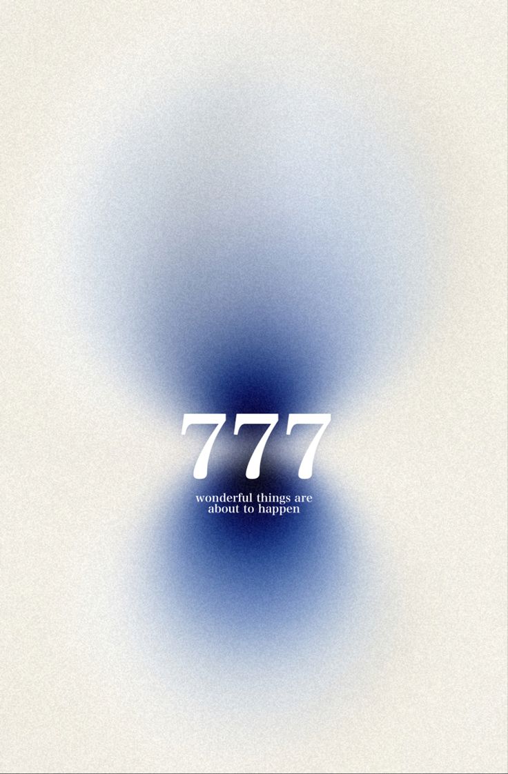 an abstract blue and white background with the word 777