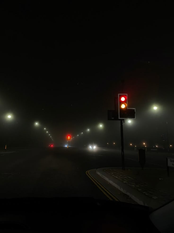 a red traffic light sitting on the side of a road