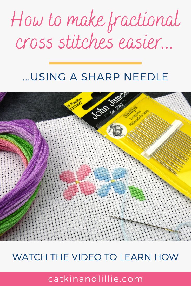 the instructions for how to make crochet cross stitchs easier using sharp needle